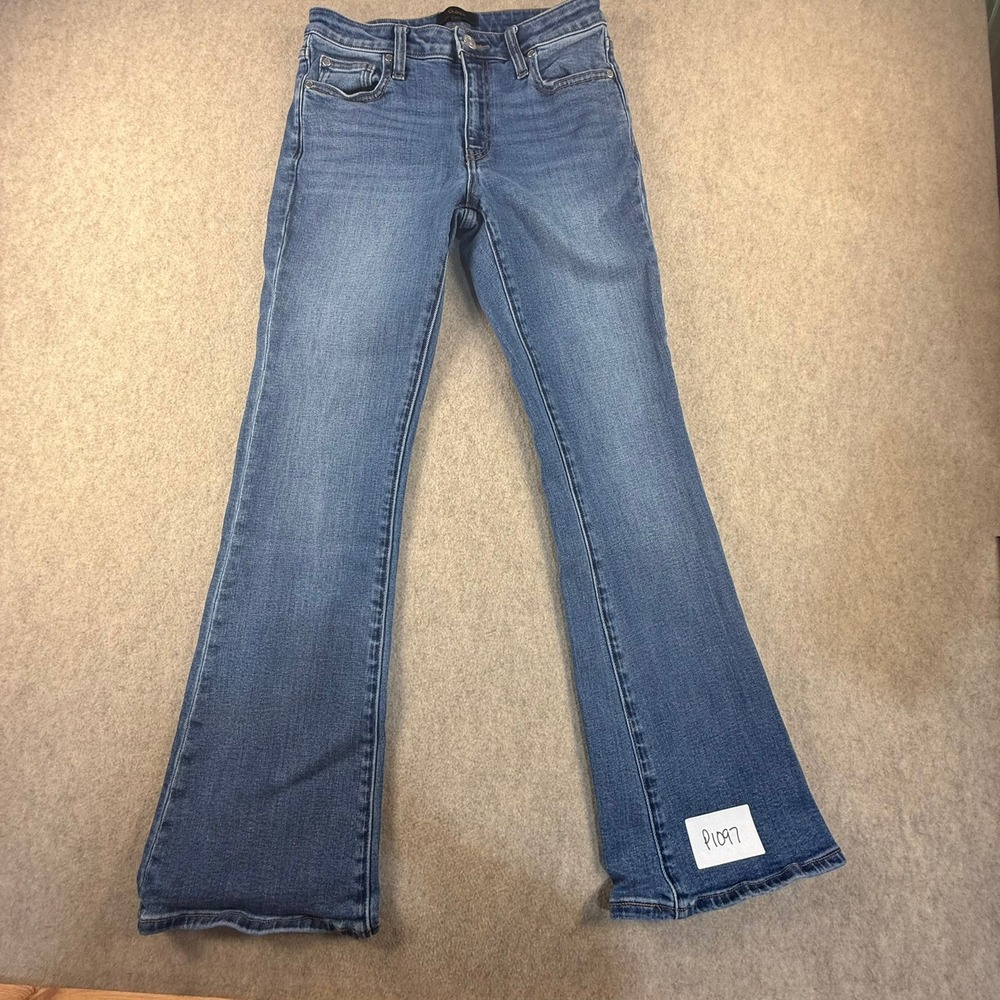 Quince Womens Flare Leg Jeans Medium Wash Blue Denim Size 26